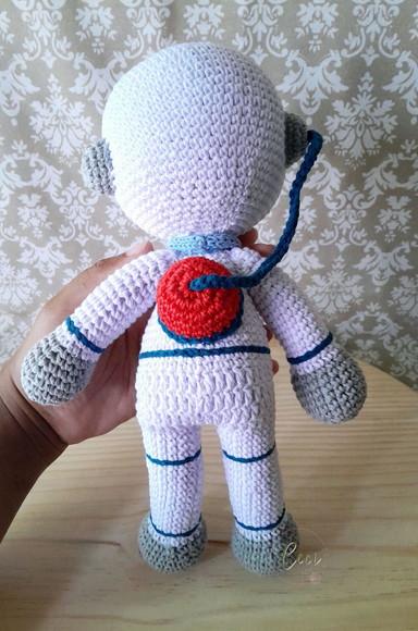 Astronauta Amigurumi brinquedo