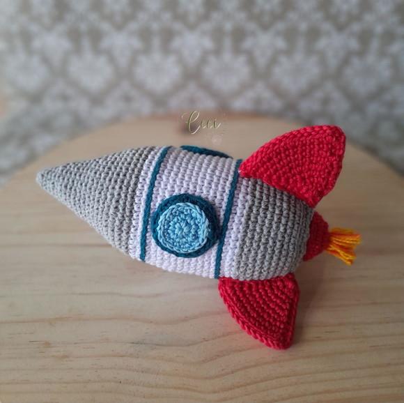 Astronauta e Foguete brinquedo Kit Amigurumi