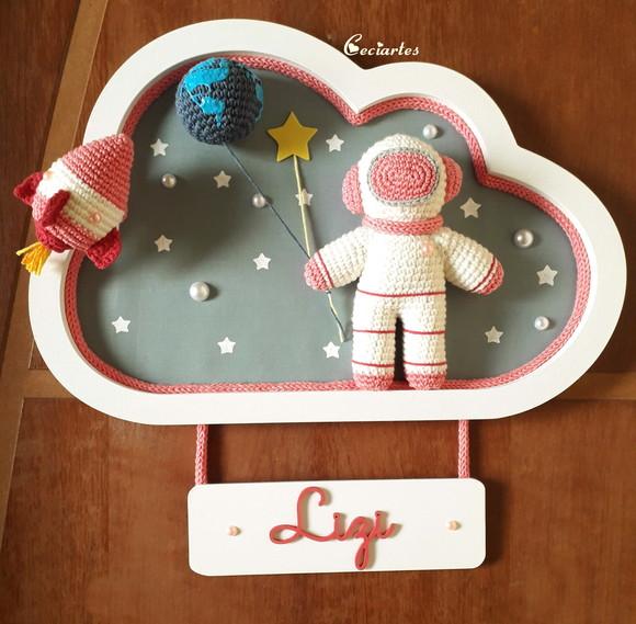 Porta maternidade Astronauta Menina