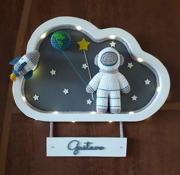 Porta Maternidade Astronauta com Led