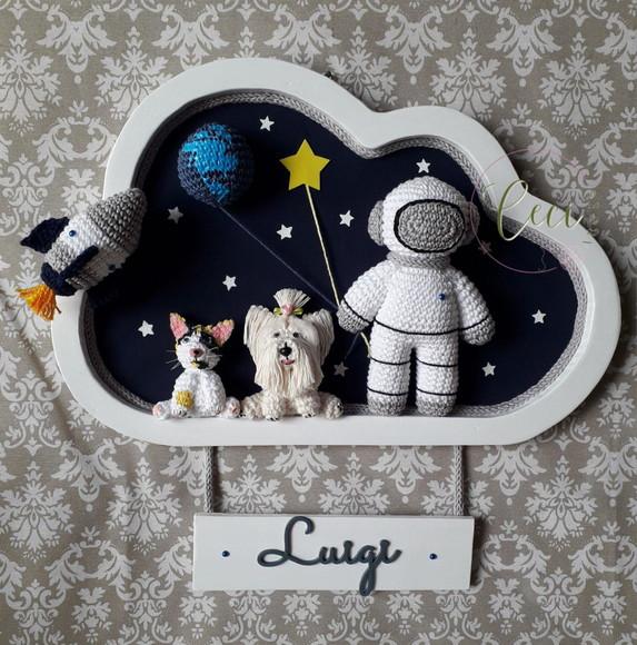 Porta Maternidade Astronauta com 2 Pets