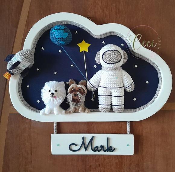 Porta Maternidade Astronauta com 2 Pets