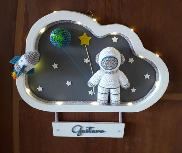 Porta Maternidade Astronauta com Led
