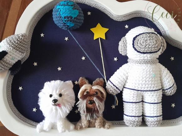 Porta Maternidade Astronauta com 2 Pets