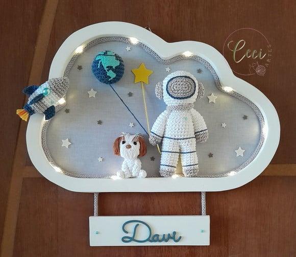 Porta Maternidade Astronauta com Pet e Led