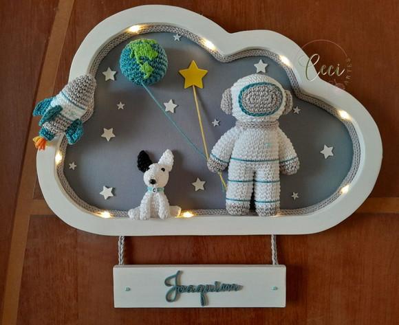 Porta Maternidade Astronauta com Pet e Led