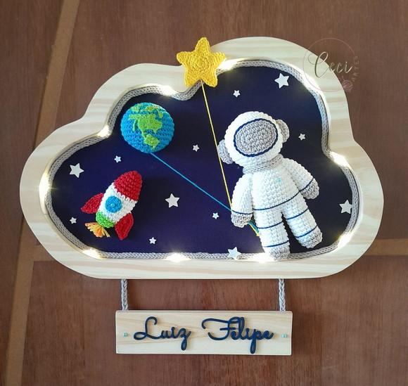 Porta Maternidade Astronauta Pinus com Led