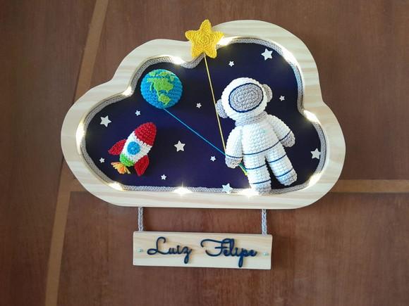 Porta Maternidade Astronauta Pinus com Led