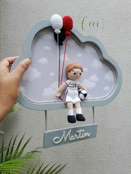 Porta Maternidade Criança Futebolista