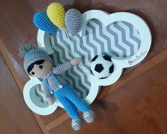 Porta de Maternidade Menino Bola e  Balões