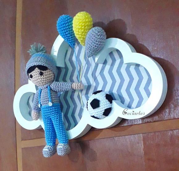 Porta de Maternidade Menino Bola e  Balões