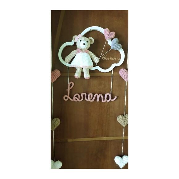 Quadro de porta de maternidade ursinha
