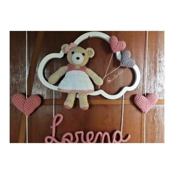 Quadro de porta de maternidade ursinha