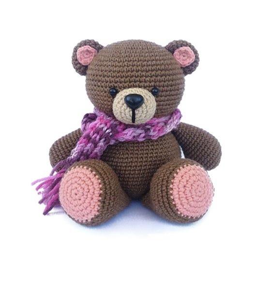 URSA AMIGURUMI COM CACHECOL