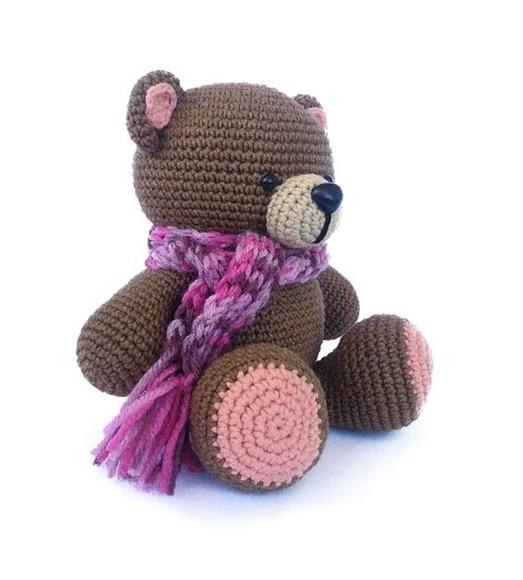 URSA AMIGURUMI COM CACHECOL