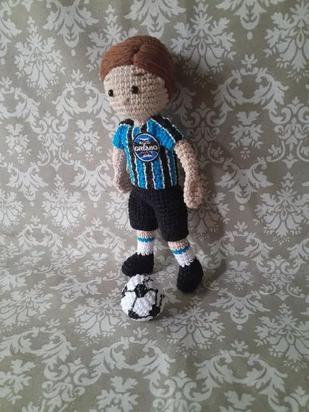 Boneco amigurumi Personalizado Time de Futebol
