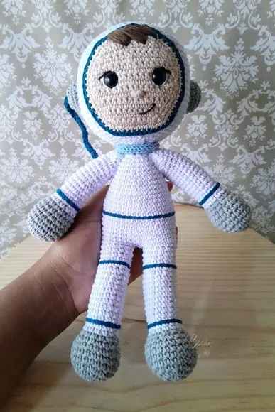 Astronauta e Foguete brinquedo Kit Amigurumi