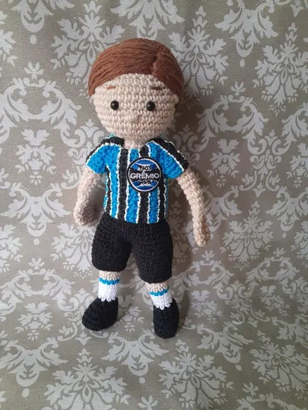 Boneco amigurumi Personalizado Time de Futebol