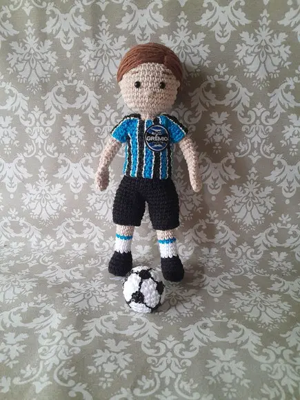 Boneco amigurumi Personalizado Time de Futebol