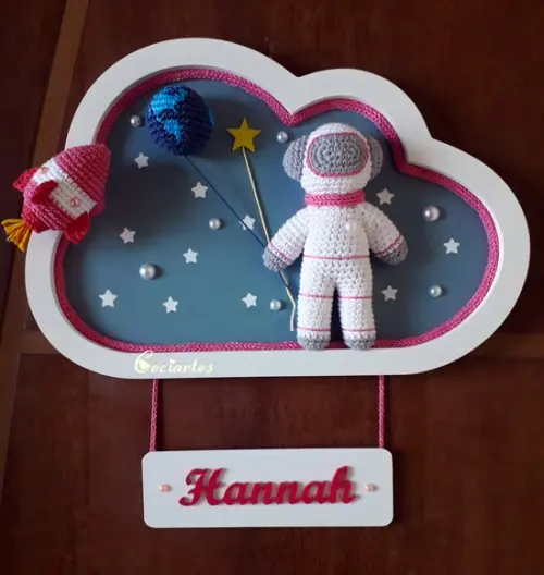 Porta maternidade Astronauta Menina