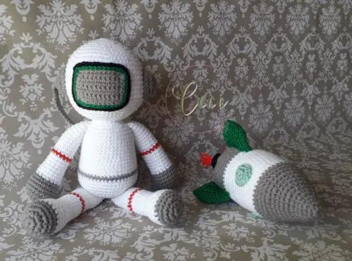 Kit Astronauta + Foguete Enfeite para Nicho