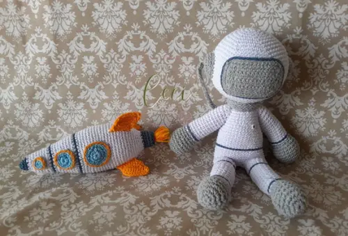 Kit Astronauta + Foguete Enfeite para Nicho
