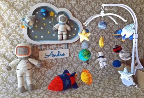 Kit Quarto Infantil Astronauta 4 Peças