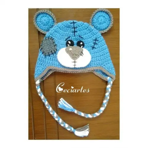 Kit infantil Touca , luva e Pantufa botinha de crochê