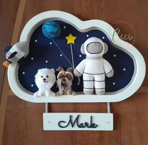 Porta Maternidade Astronauta com 2 Pets