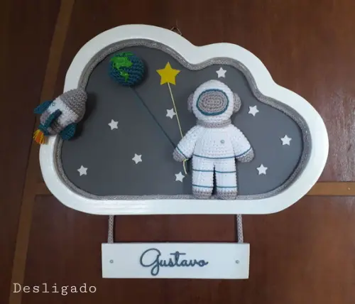 Porta Maternidade Astronauta com Led