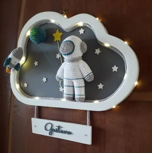 Porta Maternidade Astronauta com Led