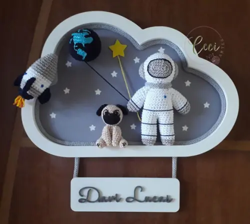 Porta Maternidade Astronauta com Pet
