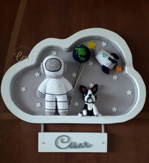 Porta Maternidade Astronauta com Pet