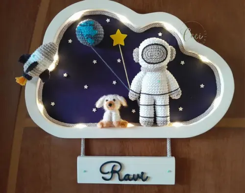 Porta Maternidade Astronauta com Pet e Led