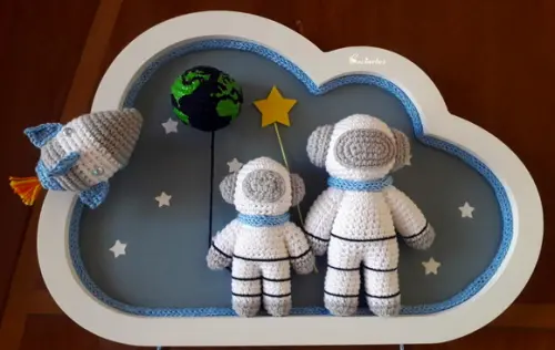 Porta Maternidade Astronauta Irmãos