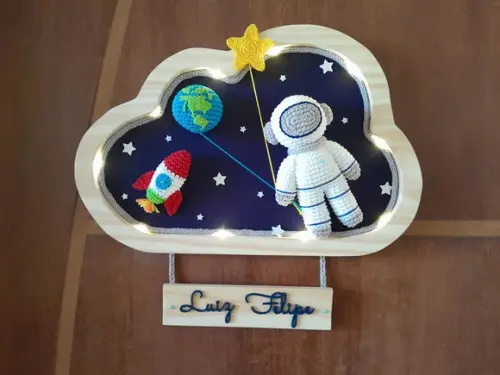 Porta Maternidade Astronauta Pinus com Led
