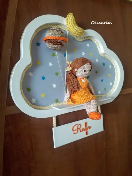 Porta Maternidade Estelar Menina