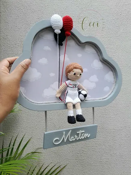 Porta Maternidade Criança Futebolista