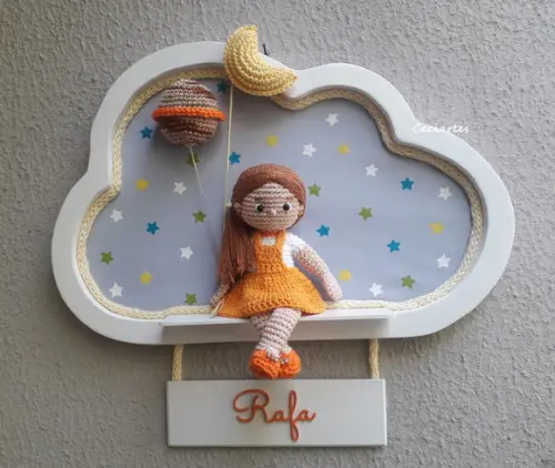 Porta Maternidade Estelar Menina