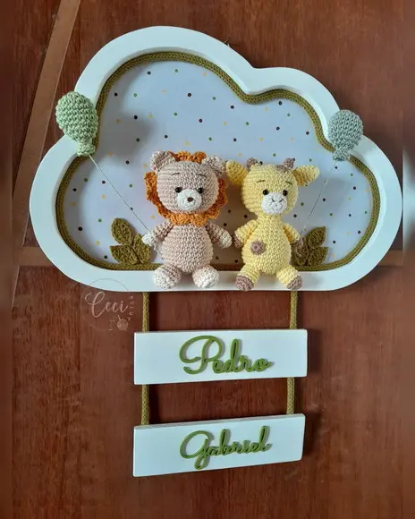 Porta Maternidade Safari Amigurumi
