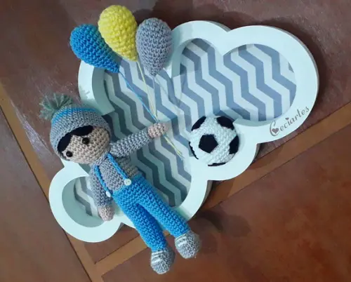 Porta de Maternidade Menino Bola e  Balões