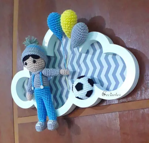 Porta de Maternidade Menino Bola e  Balões