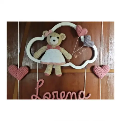 Quadro de porta de maternidade ursinha