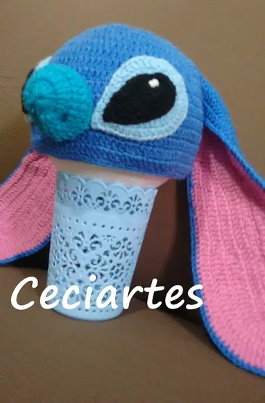 Touca de Crochê Stitch ( Desenho Lilo & Stitch