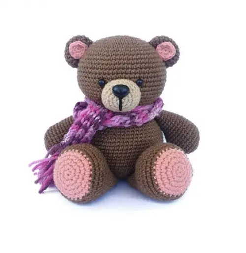 URSA AMIGURUMI COM CACHECOL