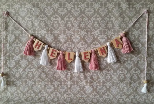 Varal Boho com nome