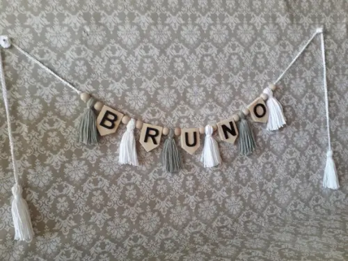 Varal Boho com nome