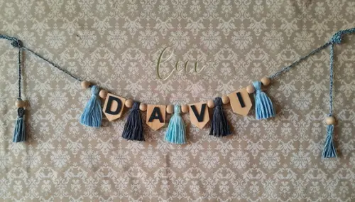 Varal Boho com nome