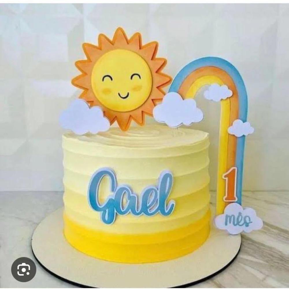 Arquivo de Corte Topo de Bolo Sol Cute
