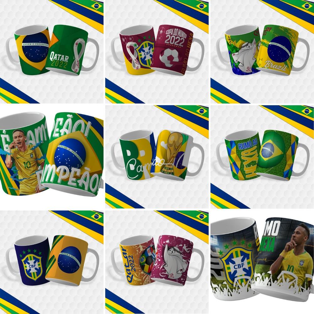 Kit 3 Canecas Copa do Mundo 2022 - Vintage